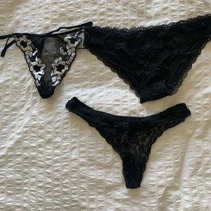 Black lace panties